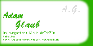 adam glaub business card